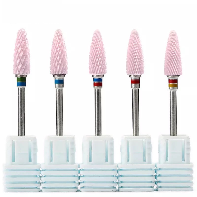 Power Tools Pink - Frese in ceramica rosa per manicure,