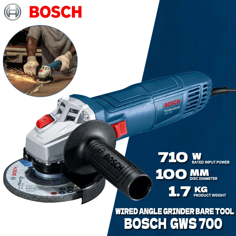 Power Tools Wood - Smerigliatrice angolare cablata BOSCH GWS 700