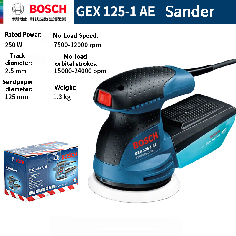 Random Orbital Sander - Levigatrice Roto-orbitale BOSCH GEX 125-1AE 220V