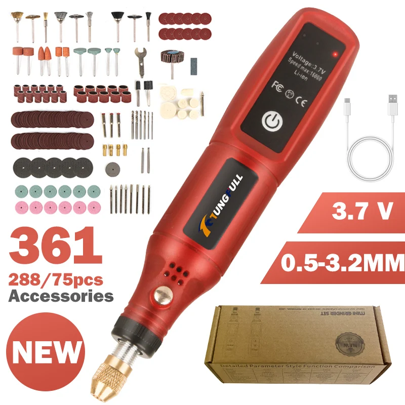 Power Tools Jack - Penna per Incisione Ricaricabile USB Senza