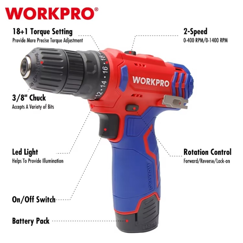 Trapano a Batteria 12V 10mm, U - Power Tools Drill recensione e prezzo