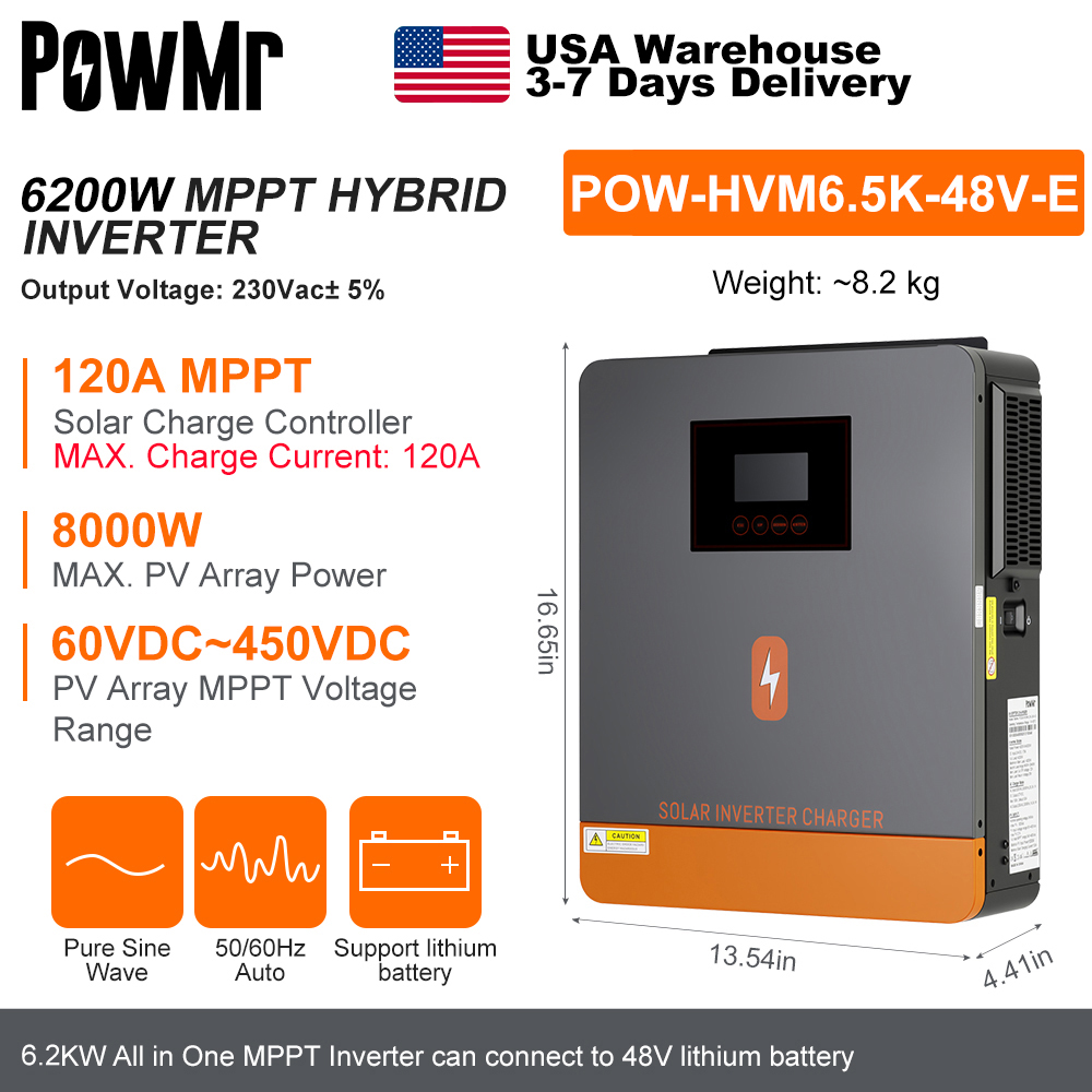PowMr USA 6.5KW 6500W 48V Inve - Power Tools America recensione e prezzo