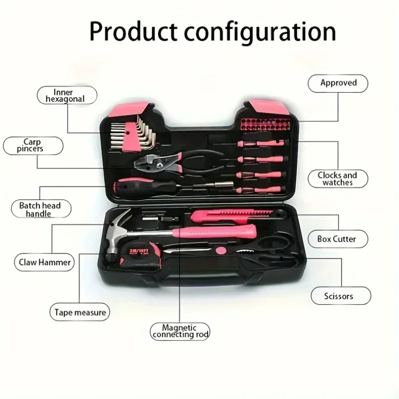 XMSJ Set di Attrezzi Rosa, con - Power Tools Pink recensione e prezzo