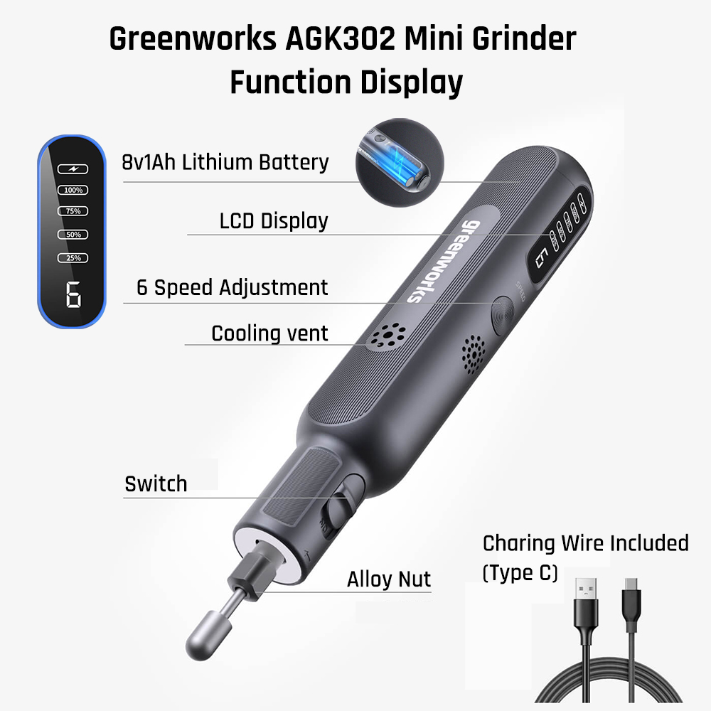 Greenworks 8V Mini Smerigliatr - Power Tools Pink recensione e prezzo