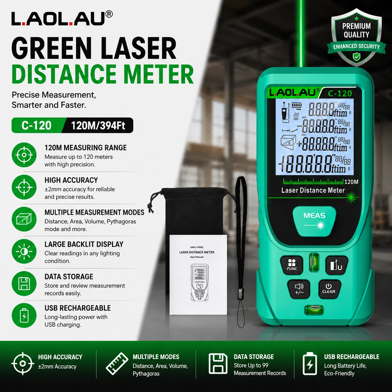 Telemetro laser digitale LAOLA - Power Tools That Are Green recensione e prezzo